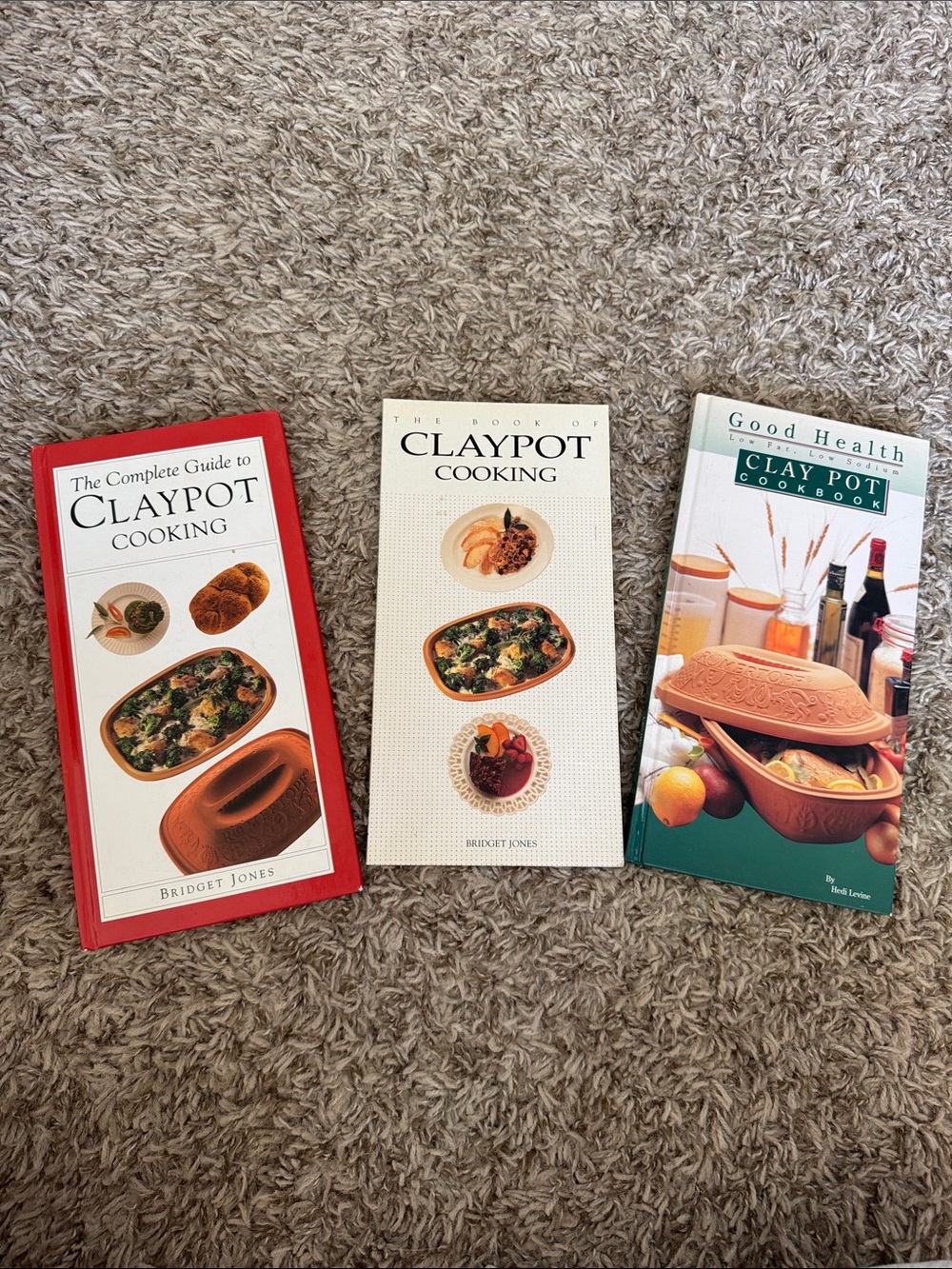 Vintage Clay Pot Cooking Cookbook Lot of 3 Hardcover Recipe Books